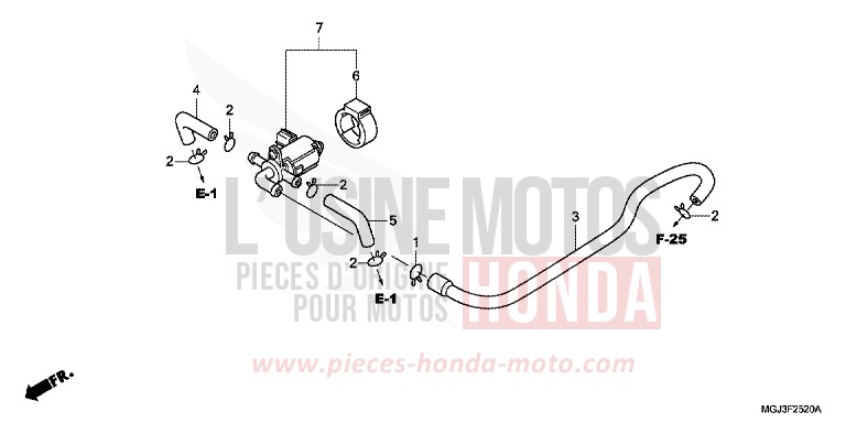 AIR INJECTION CONTROLVALVE de CBF1000F ABS QUASAR SILVER METALLIC (NHA48) de 2010